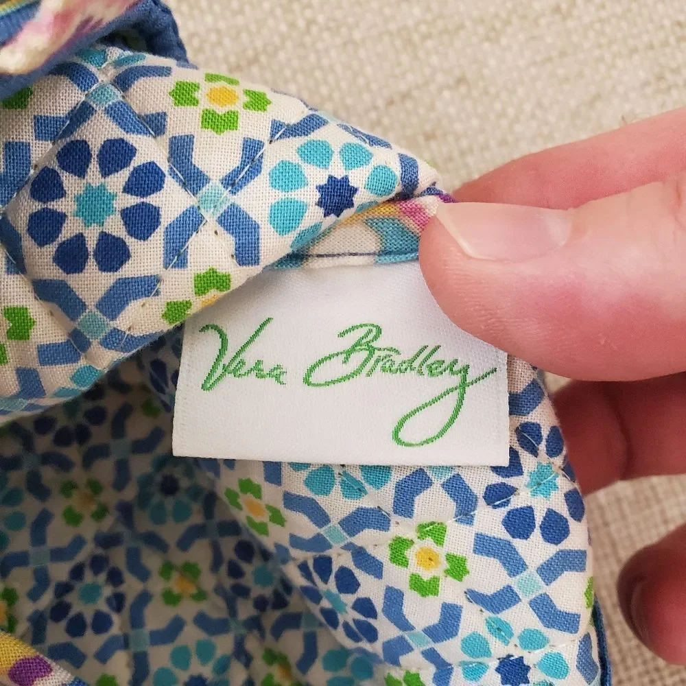 Vera Bradley Small Tic Tac Tote & Checkbook Cover in Capri Blue